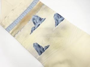枯山水模様織り出し　名古屋帯